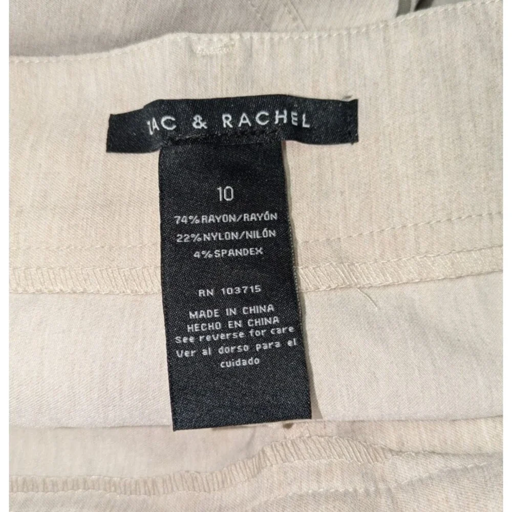 NWT Zac & Rachel 10 Cream Wide Leg Cropped Pants Coastal Grandma Trouser Culotte